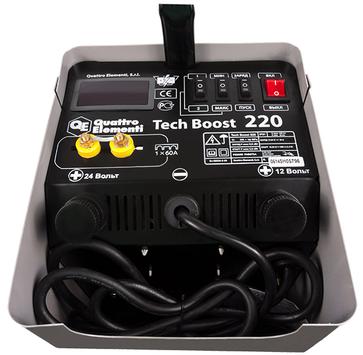 Пуско-зарядное устройство QUATTRO ELEMENTI Tech Boost 220 ( 12 / 24 Вольт, заряд до 30А, пуск до 200 А, 15кг)