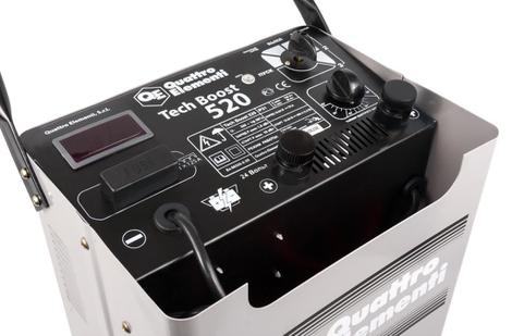 Пуско-зарядное устройство QUATTRO ELEMENTI Tech Boost 520 ( 12 / 24 Вольт, заряд до 75А, пуск до 450 А, таймер, 26 кг)