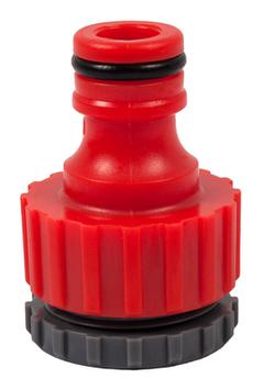 Штуцер для шланга QUATTRO ELEMENTI внутр. резьба  1/2" и 3/4" - БРС папа, пластик (645-945)