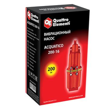 Насос вибрационный QUATTRO ELEMENTI Acquatico 200-16 (200 Вт, 960 л/ч, для чистой, 40м, кабель16 м, верхний забор, 2,7кг)