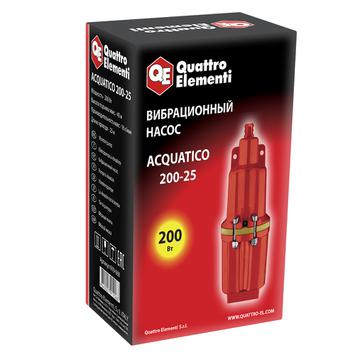 Насос вибрационный QUATTRO ELEMENTI Acquatico 200-25 (200 Вт, 960 л/ч, для чистой, 40м, кабель 25 м, верхний забор, 3,26кг)