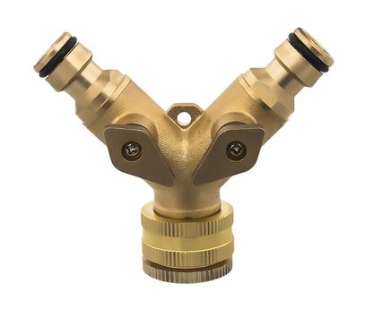 Разветвитель QUATTRO ELEMENTI 2-х канальный, внутр. резьба 3/4", латунь (246-418)