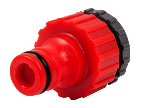 Штуцер для шланга QUATTRO ELEMENTI внутр. резьба  1/2" и 3/4" - БРС папа, пластик (645-945)