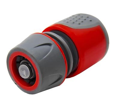 Соединитель быстроразъемный QUATTRO ELEMENTI для шланга 1/2", мягкий пластик, аквастоп, бл (241-246)