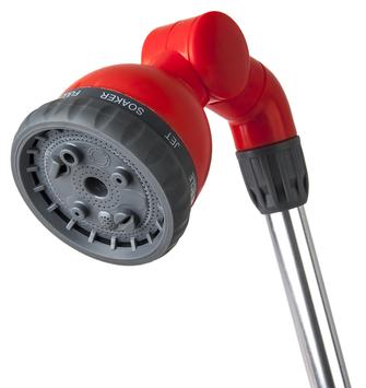 Пистолет поливочный QUATTRO ELEMENTI на длинной ручке, 9-ти режимный, мягкий пластик (241-345)