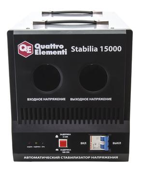 Стабилизатор напряжения QUATTRO ELEMENTI Stabilia 15000 (15000 ВА, 140-270 В, 24 кг, байпа (241-499)