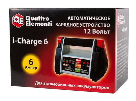 Зарядное устройство QUATTRO ELEMENTI i-Charge  6 (12В, 6/4/2 А) полный автомат (771-145)