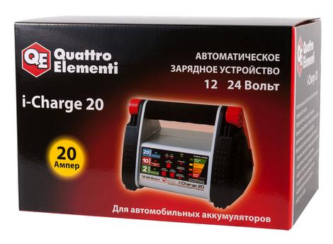 Зарядное устройство QUATTRO ELEMENTI i-Charge 20 (12В / 24В, 20/10/2 А) полный автомат (771-169)