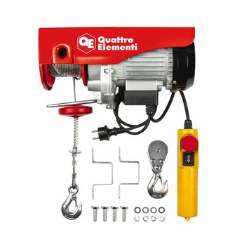 Таль электрическая QUATTRO ELEMENTI TL- 500 (1100 Вт, 250/500 кг, трос 12 м, блок полиспаст в комплекте) (793-695)