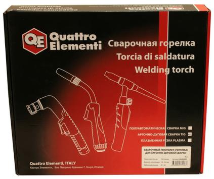 Горелка для аргонно-дуговой сварки QUATTRO ELEMENTI WP26V 160 А, ручной клапан, для серии i-Force, C, Е (S6000053)