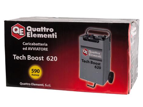 Пуско-зарядное устройство QUATTRO ELEMENTI Tech Boost 620 ( 12 / 24 Вольт, заряд до 90А, пуск до 590 А, таймер, 28 кг)