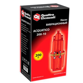 Насос вибрационный QUATTRO ELEMENTI Acquatico 200-10 (200 Вт, 960 л/ч, для чистой, 40м, кабель10 м, верхний забор, 2,4кг) (910-317)